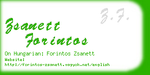 zsanett forintos business card